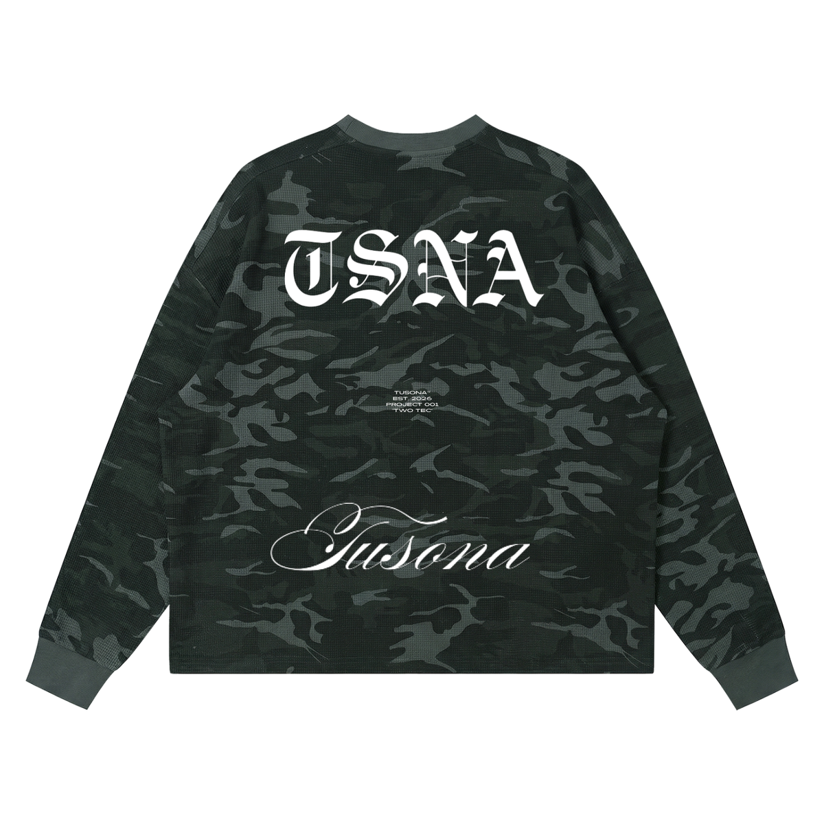 Black Camo Project 01 Long Sleeve  "TWO TEC"